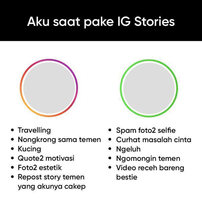 Meme instastory untuk followers vs close friends (x.com/realmeindonesia)