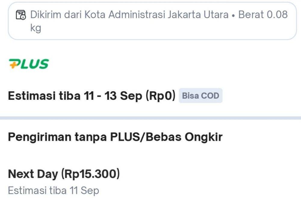 Ilustrasi gratis ongkir Tokopedia PLUS (dok. Tokopedia)