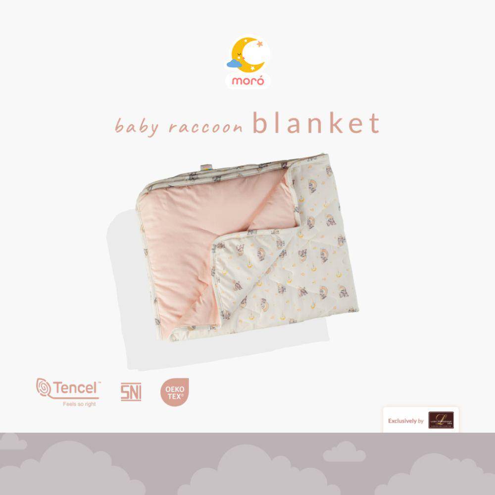 Moro Baby Raccoon Blanket (shopee.co.id/MORO Official Store)