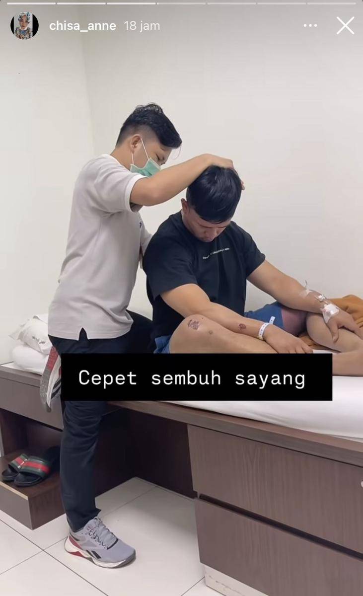 potret kondisi terkini Ruri Repvblik usai alami kecelakaan tunggal di Ciamis (Instagram.com/chisa_anne)