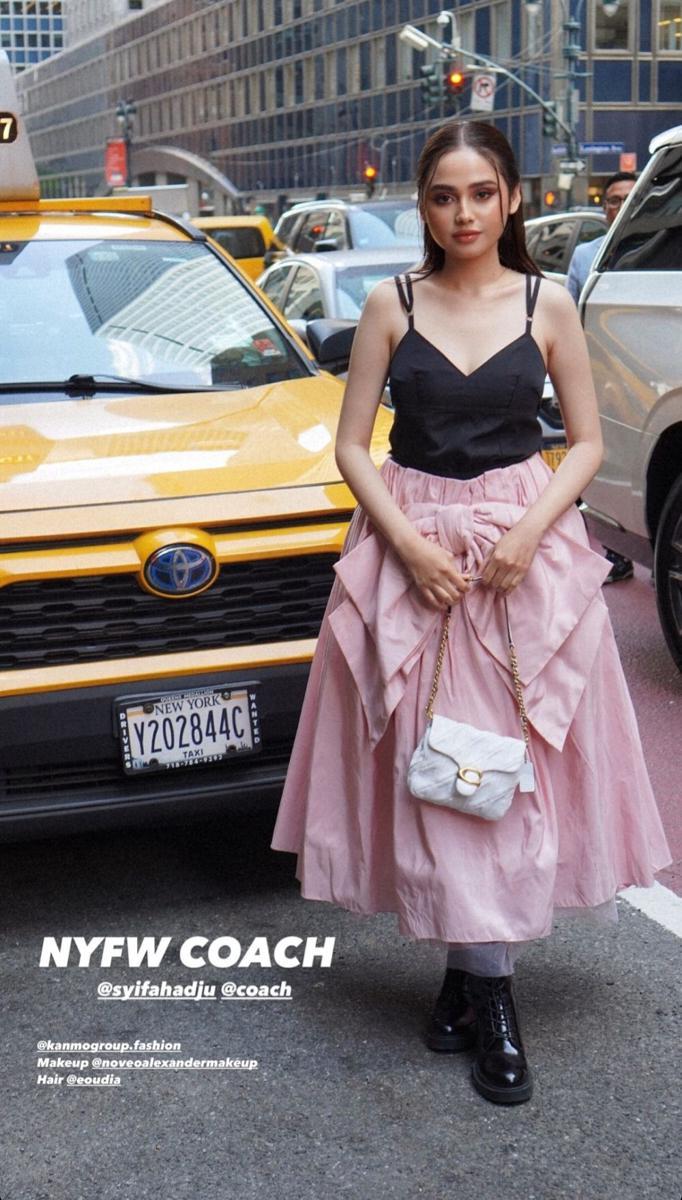 potret Syifa Hadju di New York Fashion Week (instagram.com/noveoalexandermakeup)