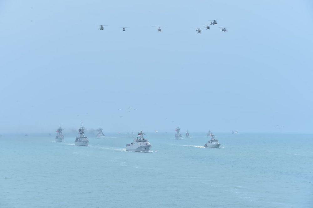 TNI Angkatan Laut memperingati puncak HUT ke-79 di perairan Teluk Jakarta pada Selasa, 10 September 2024. (Dokumentasi Dinas Penerangan TNI AL)