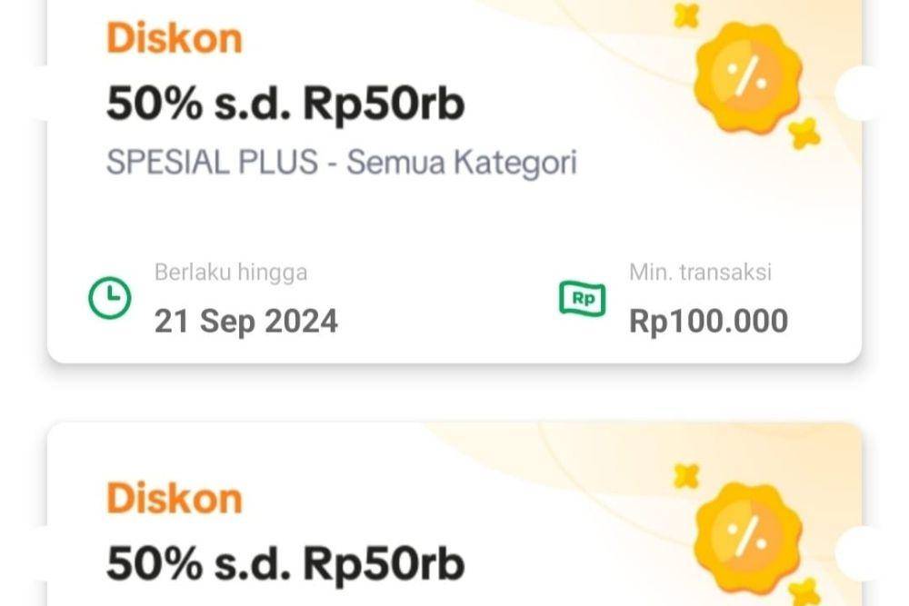 Ilustrasi kupon diskon Tokopedia PLUS (dok. Tokopedia)