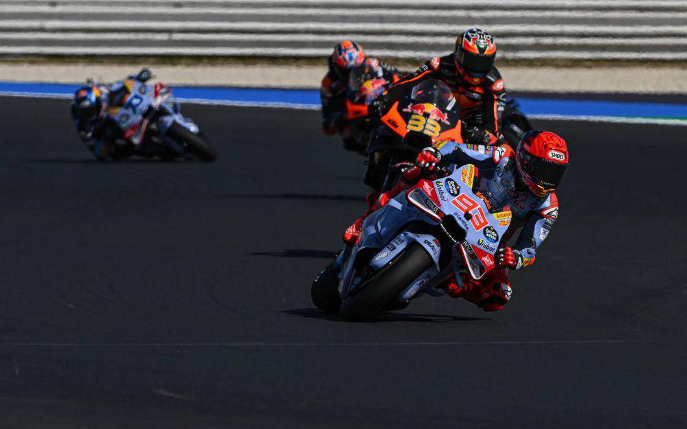 Marc Marquez saat menjalani sprint race GP San Marino 2024. (motogp.com)