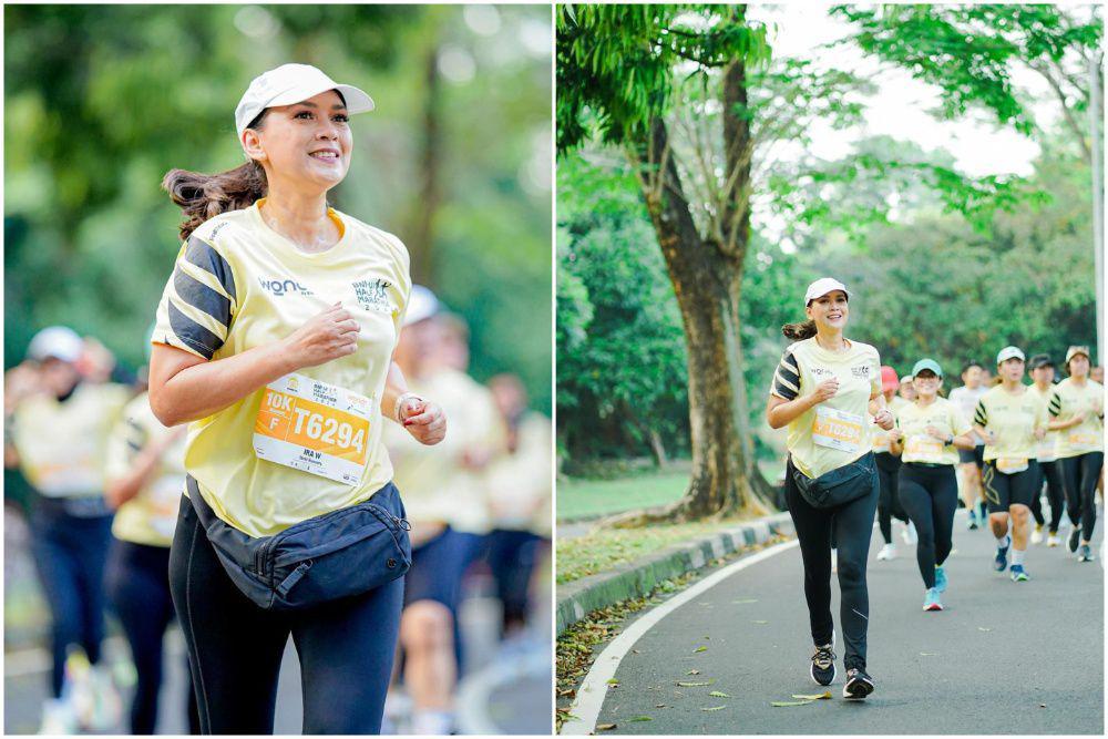 9 Potret Ira Wibowo Ikut Marathon 10K, Semangat di Usia Senja!