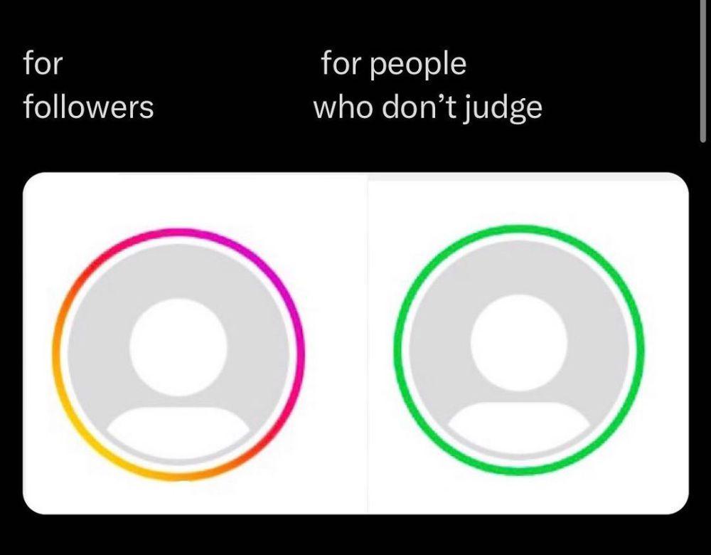 Meme instastory untuk followers vs close friends (instagram.com/fuckgirltroubles)