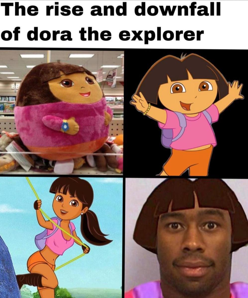 potret meme kocak Dora (reddit.com/user/KajalSharma450)