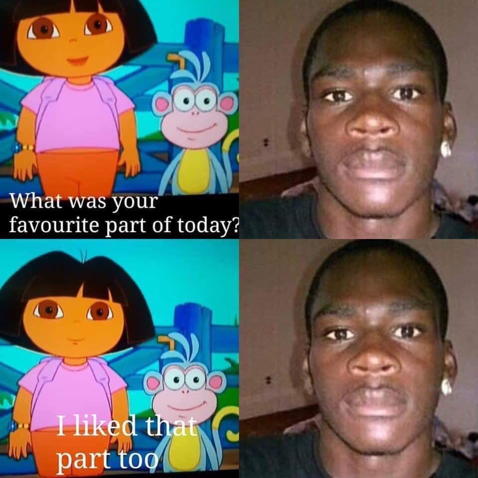 potret meme kocak Dora (reddit.com/r/memes)