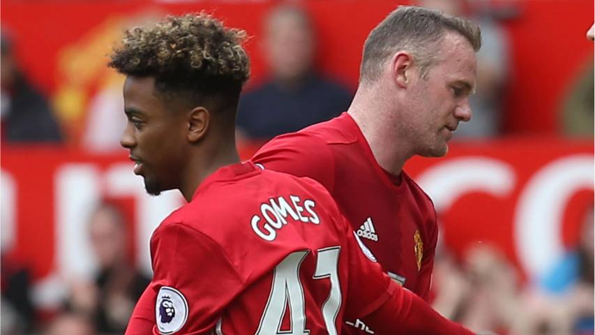Angel Gomes (kiri) masuk menggantikan Wayne Rooney (kanan) di EPL. (manutd.com)