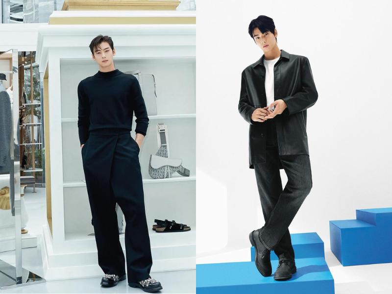 outfit romantis fine dining ala Cha Eun Woo (instagram.com/eunwo.o_c)