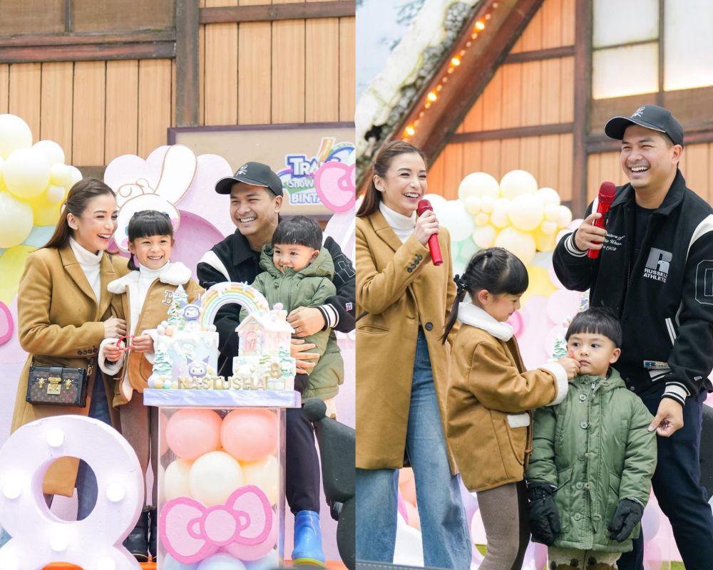 7 Potret Pesta Ulang Tahun Ke-8 Nasthusha di Snow World