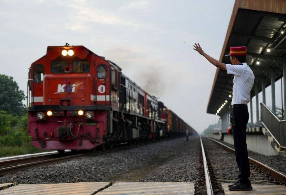 Kereta api angkutan barang KAI Divre IV Tanjungkarang. (Dok. KAI Tanjungkarang).