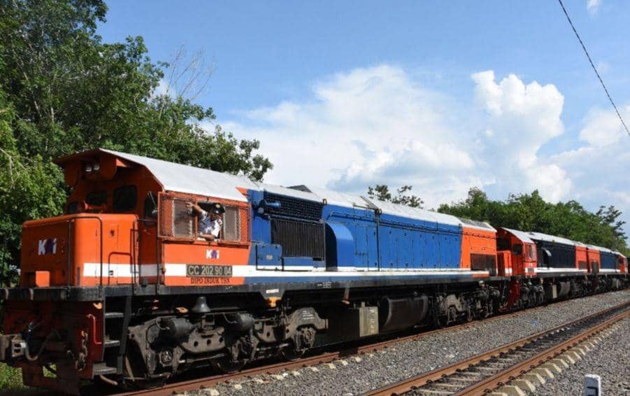 Kereta api angkutan barang KAI Divre IV Tanjungkarang. (Dok. KAI Tanjungkarang).