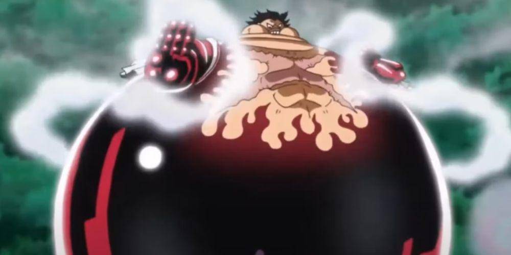cuplikan Luffy menggunakan Gear 4 Tankman (dok. Eiichiro Oda, Toei Animation/One Piece)