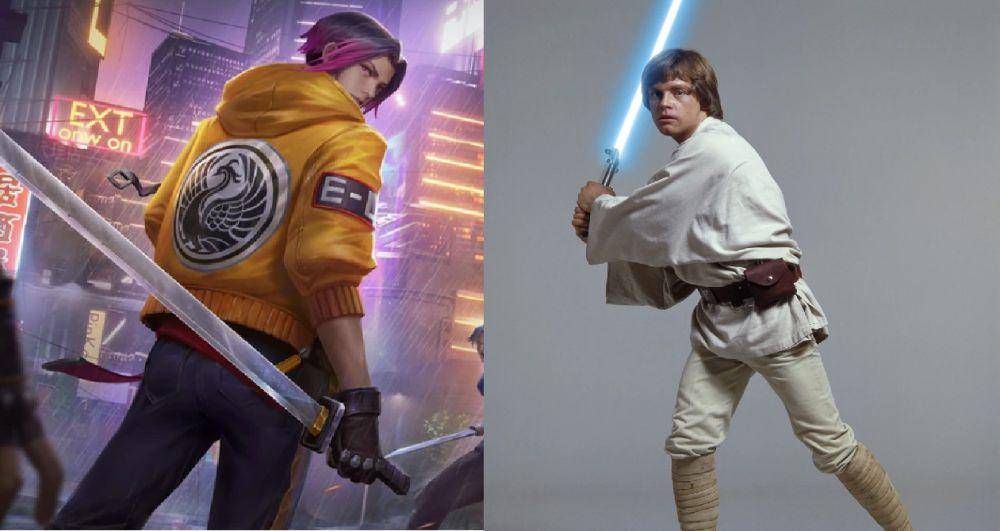 Ling dan Luke Skywalker (dok. Moonton/Mobile Legends: Bang Bang | dok. Lucasfilm Ltd./Star Wars: Episode IV - A New Hope)