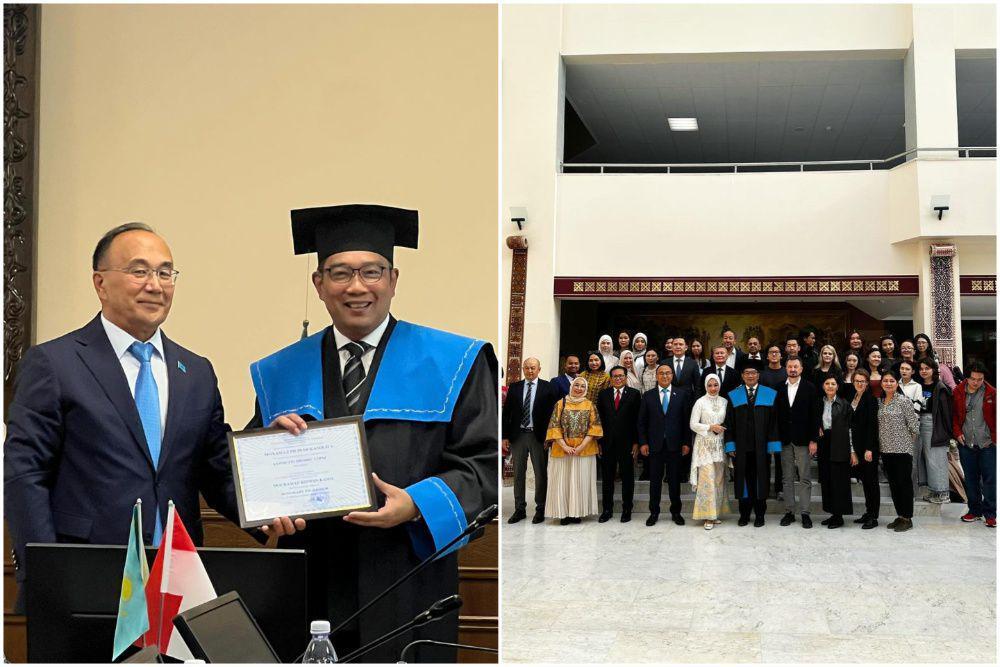 10 Momen Ridwan Kamil Raih Gelar Profesor Kehormatan di Kazakhstan