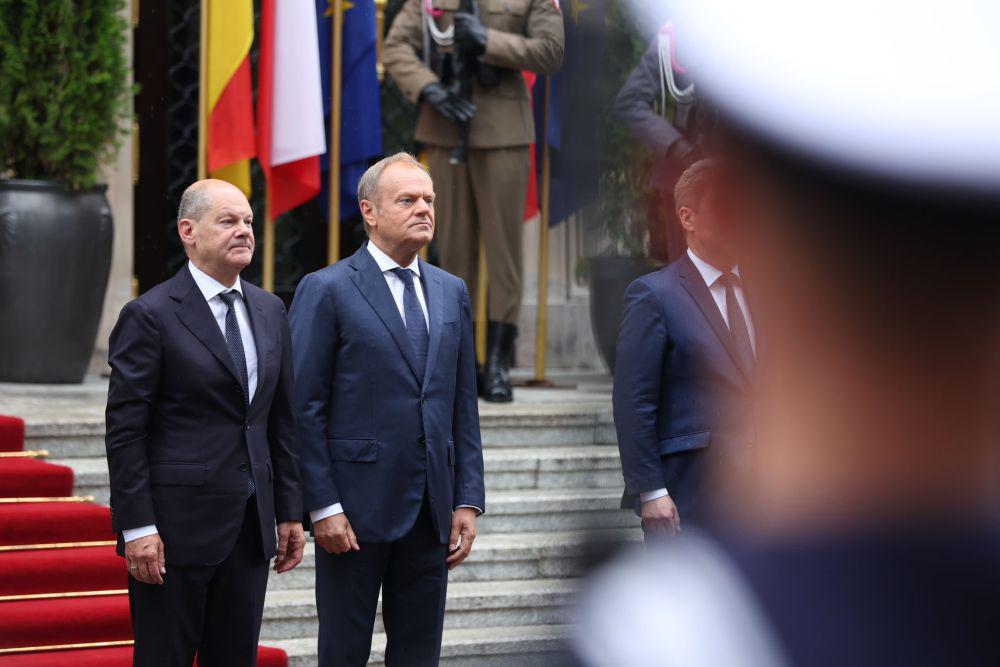 PM Polandia, Donald Tusk dan Kanselir Jerman, Olaf Scholz. (twitter.com/donaldtusk)