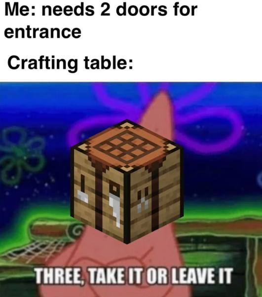 meme SpongeBob tentang Minecraft (reddit.com/soundcloudpromoter)