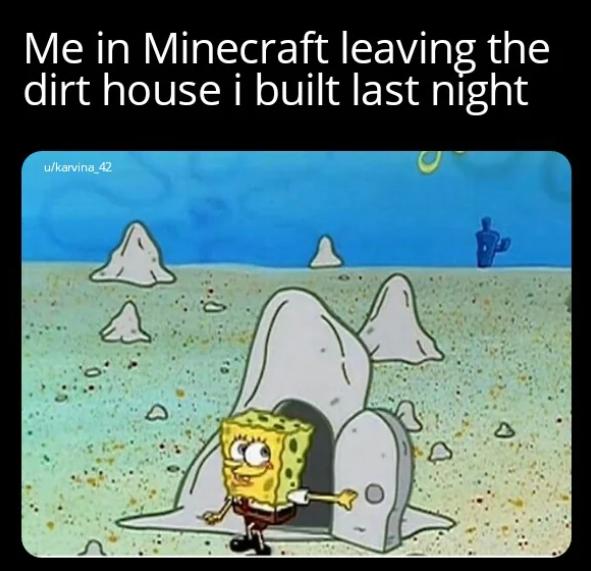 meme SpongeBob tentang Minecraft (reddit.com/deleted)
