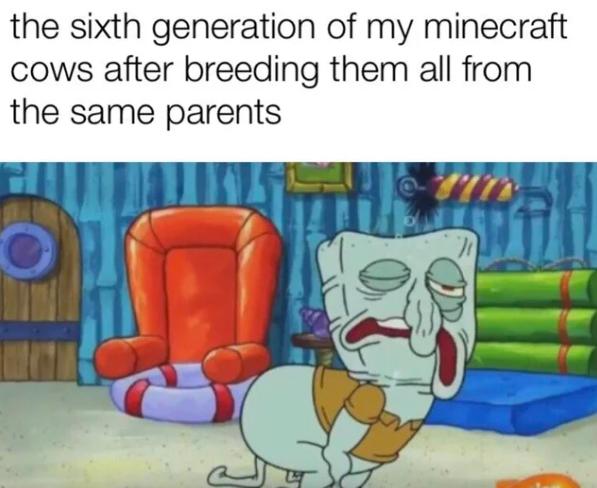 meme SpongeBob tentang Minecraft (reddit.com/swankydankfrank)