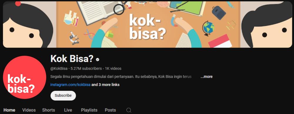 Channel Youtube Kok Bisa? (https://www.youtube.com/@KokBisa)