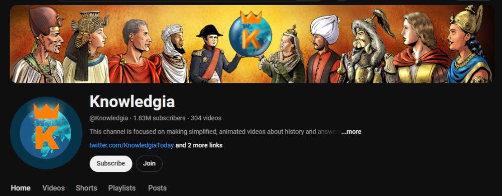 Channel Youtube Knowledgia (https://www.youtube.com/@Knowledgia)