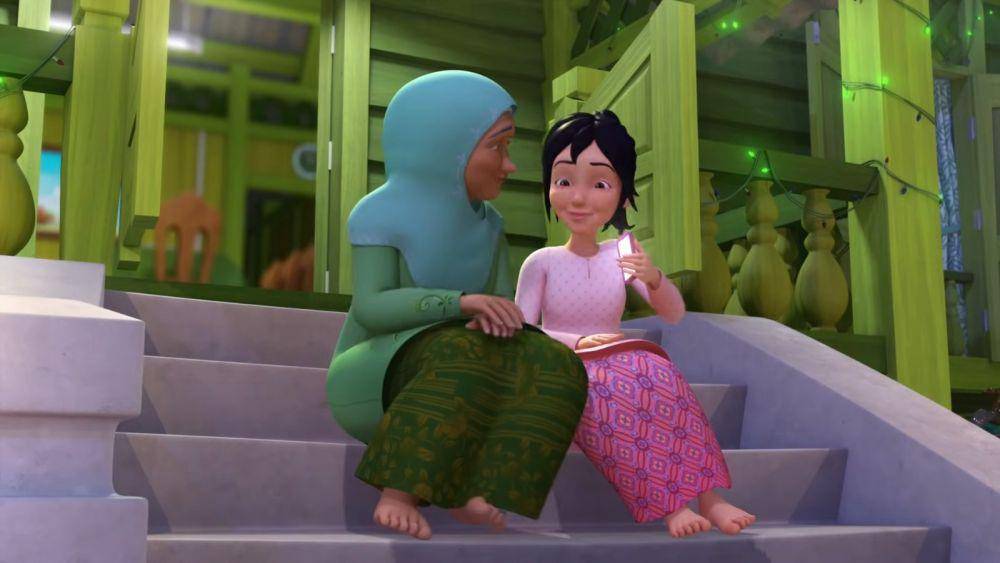 Kak Rosa dan Opah di serial Upin Ipin (youtube.com/Les' Copaque Production)