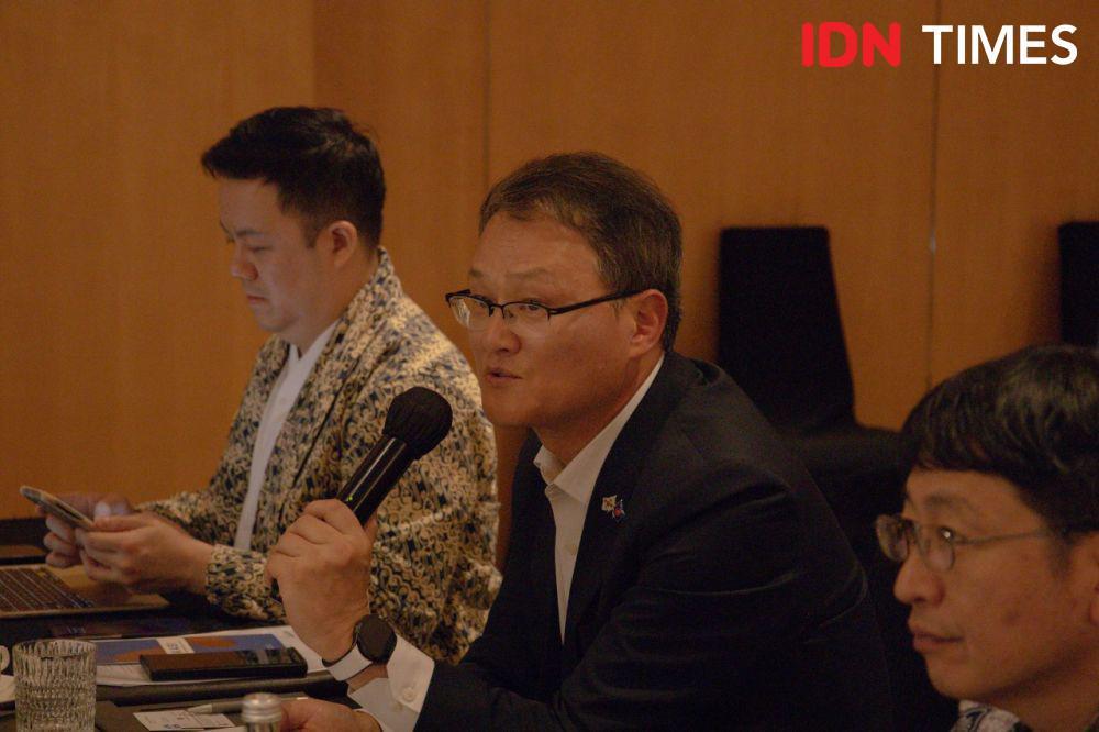 Duta Besar Korea Selatan untuk ASEAN, Lee Jang Keun, dalam Workshop Indonesian Next Generation Journalist Network on Korea 2024 yang diinisiasi Korea Foundation bersama Foreign Policy Community Indonesia. (Dok FPCI)