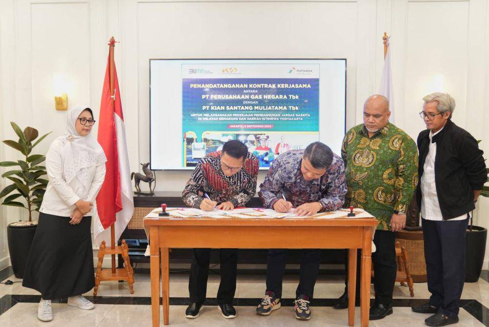 PT Perusahaan Gas Negara Tbk (PGN) menunjuk PT Kian Santang Muliatama (KSM) untuk melaksanakan pembangunan jargas lebih dari 6.000 SRT, secara khusus di wilayah Semarang dan DI Yogyakarta. (dok. PGN)