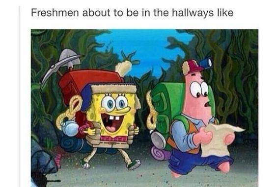 potret meme SpongeBob hari pertama sekolah (reddit.com/user/SignalReveal603)