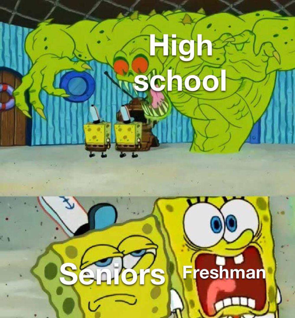 potret meme SpongeBob hari pertama sekolah (reddit.com/user/Ursomrano)