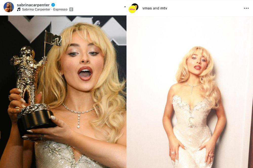 9 Potret Sabrina Carpenter di MTV VMAs 2024, Vibes Marilyn Monroe