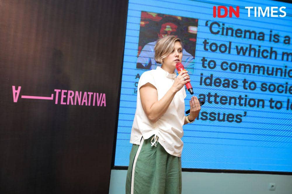 Head of alternativa film project, Liga Surganova.(IDN Times/Dok. Indrive)