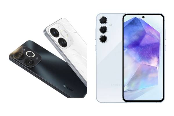 itel A80 (instagram.com/itelindonesia) vs Samsung Galaxy A06 (samsung.com)