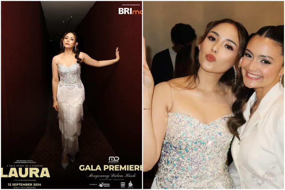 10 Potret Greta Iren di Gala Premiere Film Laura, Bangga Banget!