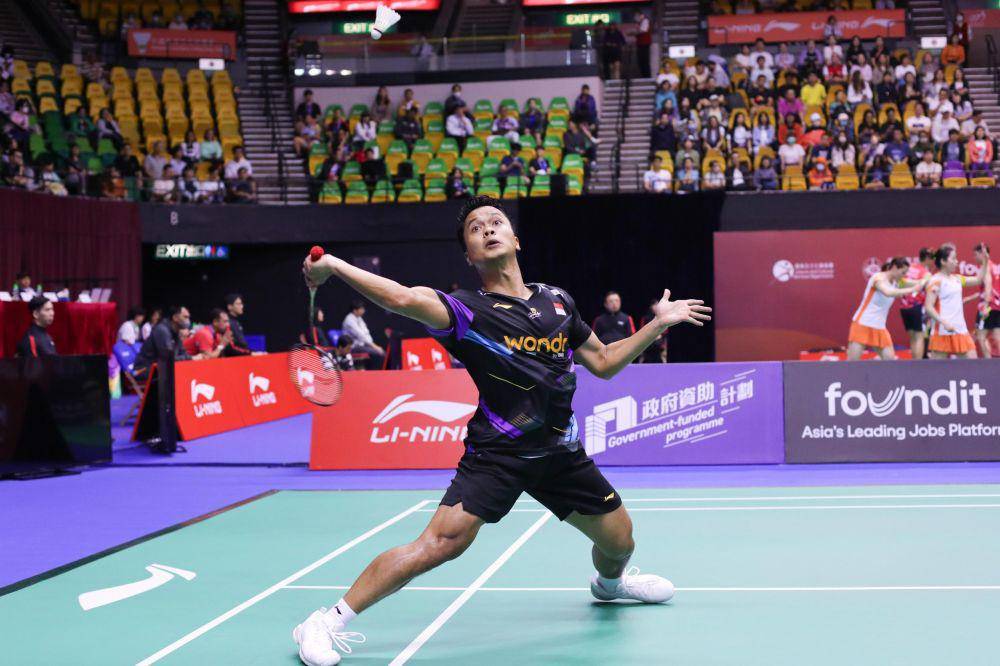 Anthony Sinisuka Ginting di babak 16 besar Hong Kong Open 2024 (dok.PP PBSI)