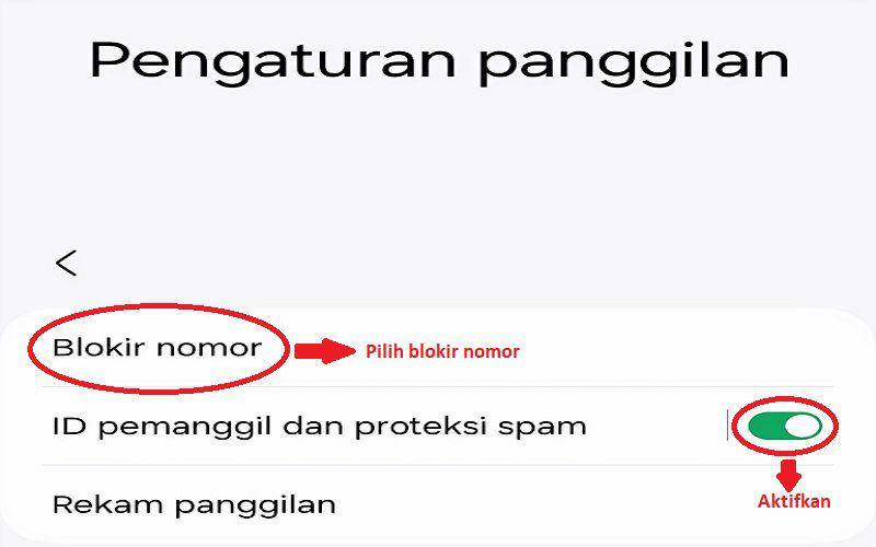 cara otomatis memblokir nomor tak dikenal di Android (dok. pribadi/Jubaedah Haryani)