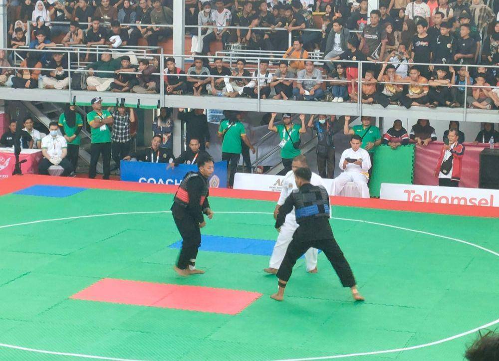 pesilat Sa'dan Ahmed Sidik Lisanaka akan turun di laga final kelas H putra melawan pesilat asal Nusa Tenggara Barat (NTB).