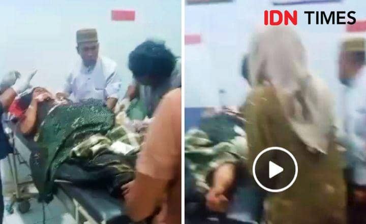 Foto kedua korban ketika dirawat di Puskesmas Soromandi (Dok/Istimewa)