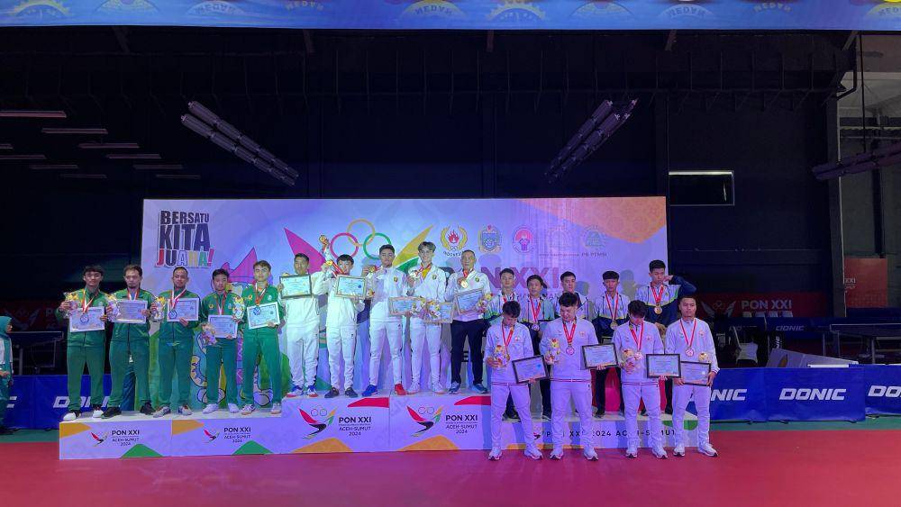 Kontingen tenis meja Lampung. (IDN Times/Istimewa).