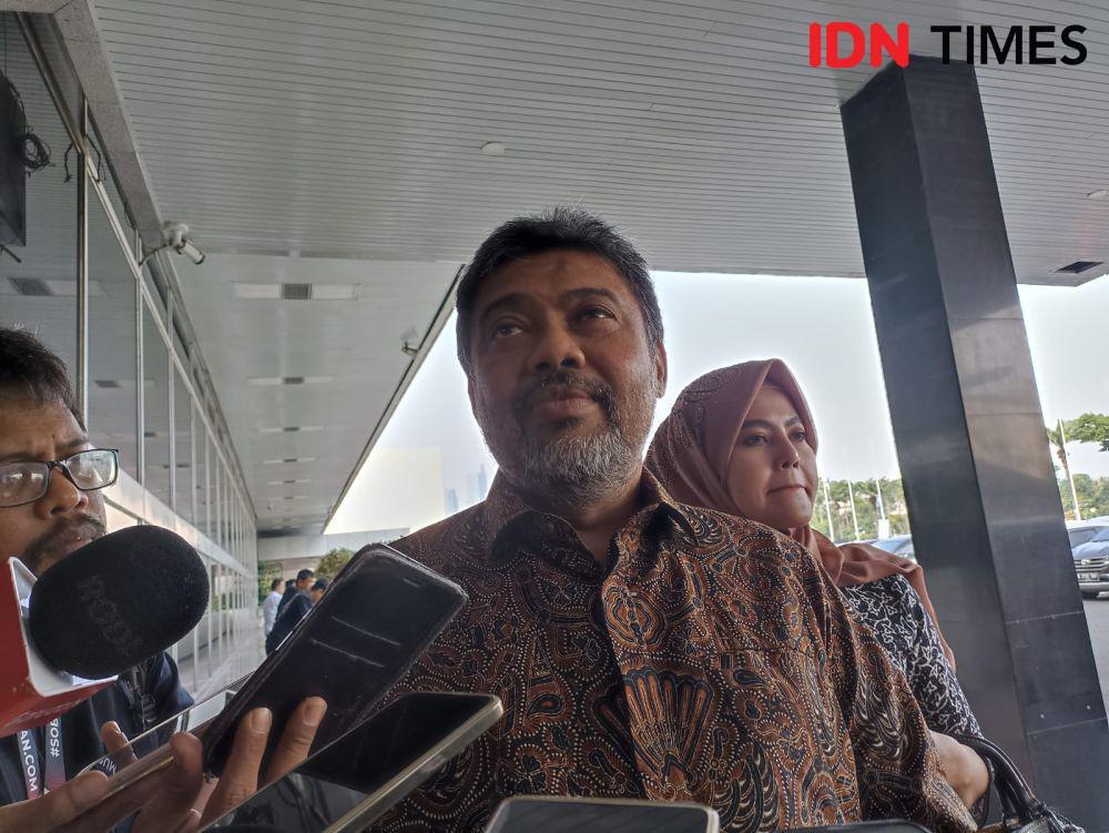 Presiden Partai Buruh Said Iqbal temui Wakil Ketua DPR Sufmi Dasco Ahmad untuk undang Presiden Terpilih Prabowo Subianto. (IDN Times/Amir Faisol)