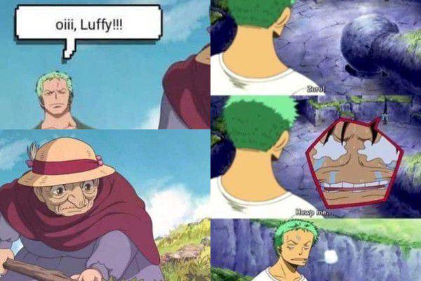 7 Meme Zoro dan Luffy Saling Mencari karena Tersesat