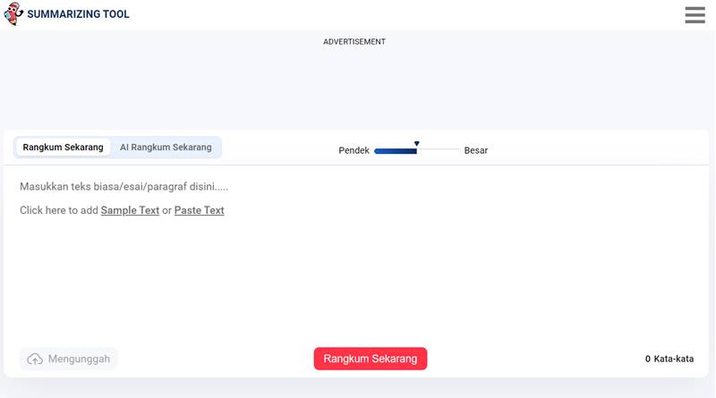 tampilan SummarizingTool (dok. SummarizingTool)