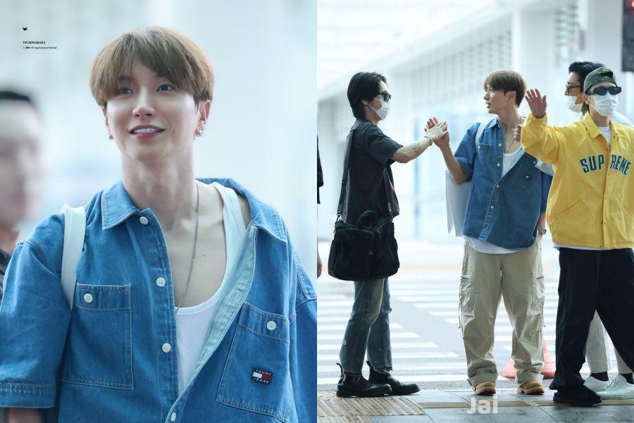 8 Potret Super Junior Berangkat ke Indonesia untuk Konser 2024