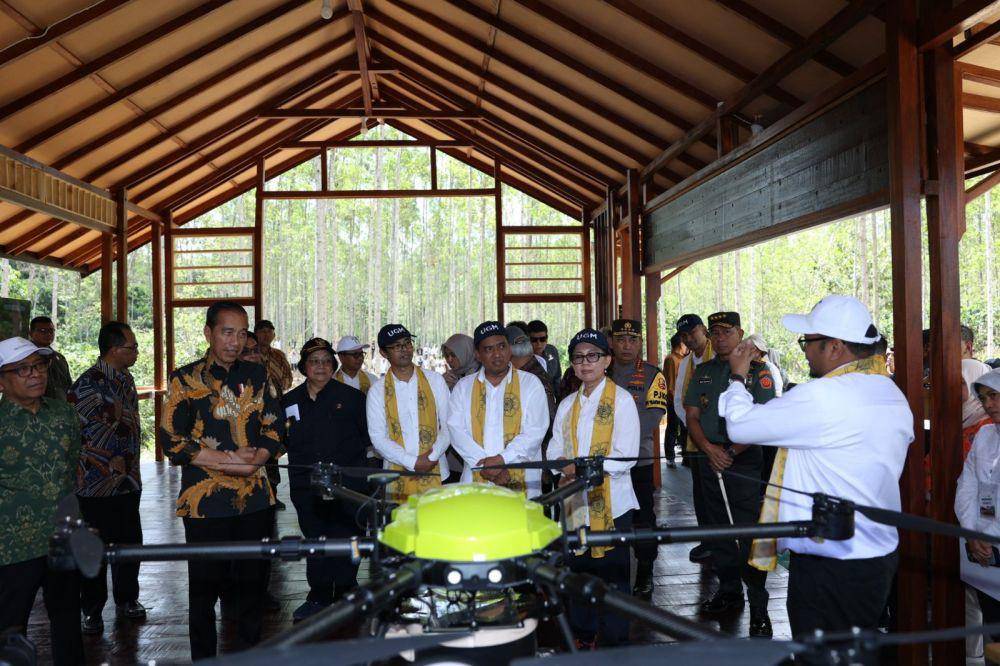 Pencanangan Hutan Wanagama Nusantara di IKN oleh Presiden Joko Widodo. (Dok. Humas UGM)