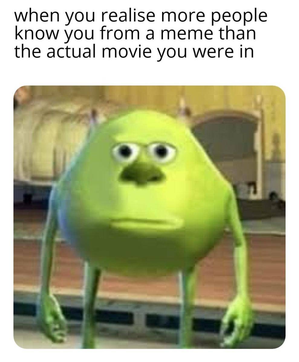 potret meme Mike Wazowski mata dua (reddit.com/user/Sneakynoi)