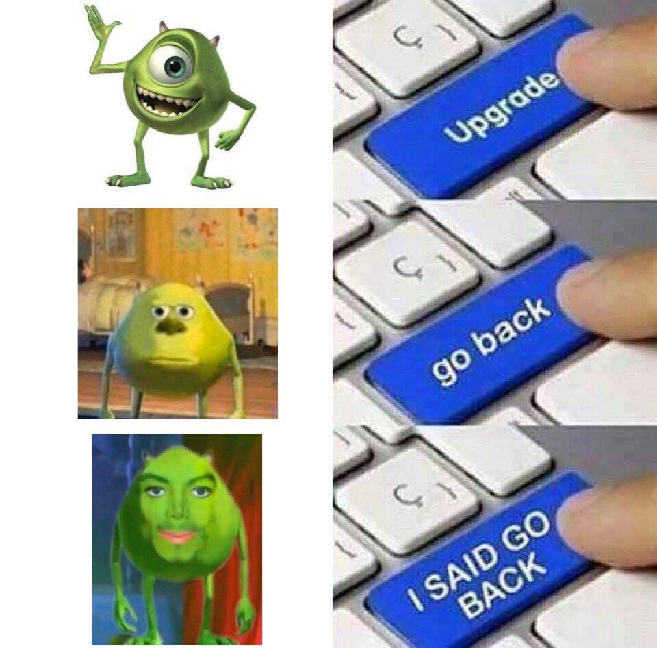 potret meme Mike Wazowski mata dua (reddit.com/user/101failures)