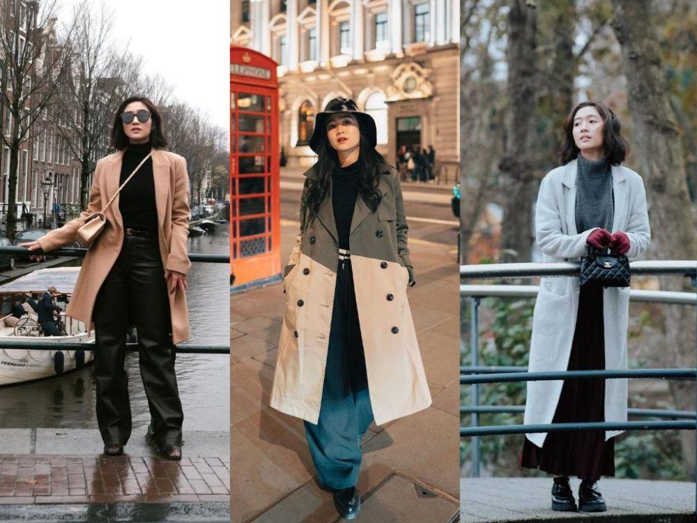 7 Inspirasi Mix and Match Winter Coat ala Febby Rastanty, So Charming!