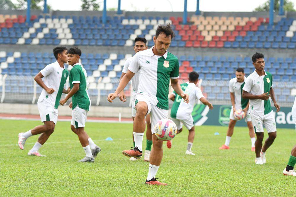 Kapten PSMS Rachmad Hidayat saat berlatih jelang laga kontra Persikota,Sabtu (14/9/2024) sore (dok.PSMS)