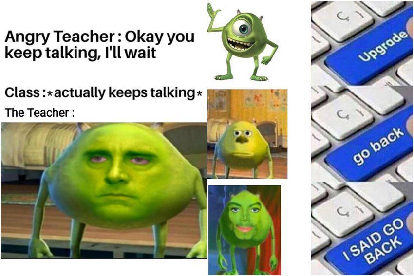 7 Meme Mike Wazowski Bermata Dua, Semuanya Bikin Ngakak!